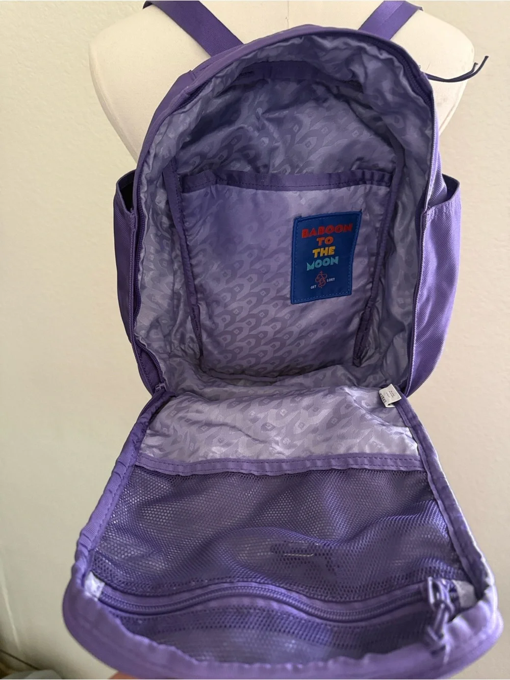 Baboon to the Moon Mini purple backpack